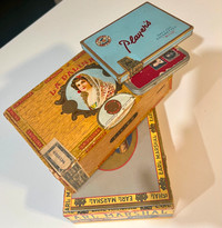 4 Vintage Boxes Earl Marsha La Palina Player's Navy CIGAR BOX