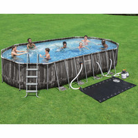Oval Above-ground Pool w/solar heater (22'x12') NEW in box