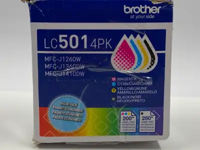 Genuine Brother 4 Pack LC501 Ink Cartridges. CMYK. Brand New, View more