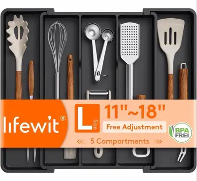 Lifewit Adjustable Drawer Organizer, View more