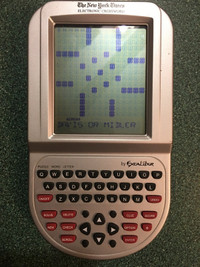 NEW YORK TIMES HANDHELD PORTABLE ELECTRONIC  CROSSWORD PUZZLE