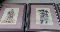 Four Beautiful Painted Watercolours, Ina Morschauser, Framed