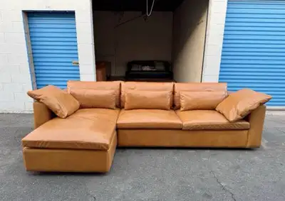 West Elm Harmony Modular Leather Sofa - $750 (Bronx), View more