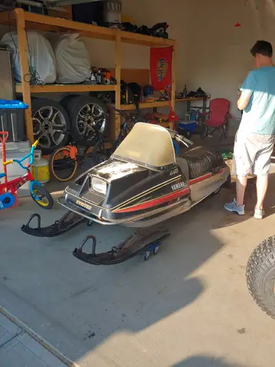 79 Yamaha exciter 440. Lots of life left in this baby has a fuel primer so prime it up pull the cord...