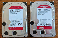 Best offer for 2 WD Red 6TB WD60EFAX HDs Like New with Warranty