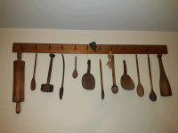 Antique kitchen utensils "calling all chefs"