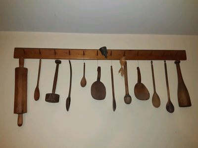 Antique kitchen utensils "calling all chefs", View more
