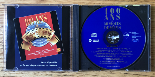 CD 100 ANS DE MUSIQUES DE FILMS VOLUME 1CRÉATIVE PRODUCTION in CDs, DVDs & Blu-ray in Longueuil / South Shore - Image 3