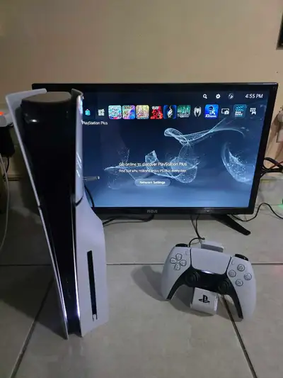 Playstation 5 Slim 1TB well kept! Excellent condition! Works A1! Comes with you're sony hookups hdmi...
