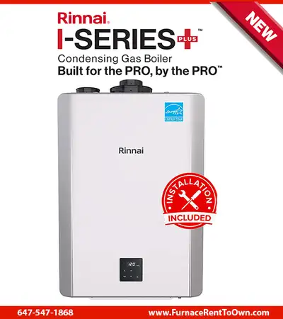 IP-Series Rinnai Combi Boiler // Rent-to-Own, Purchase, Finance, View more