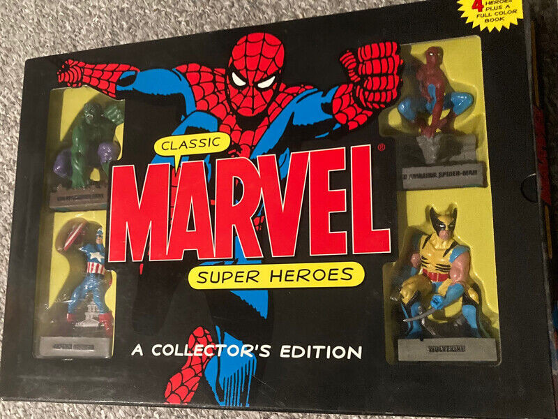 Used, Marvel Collector’s Edition Book and Statues for sale  