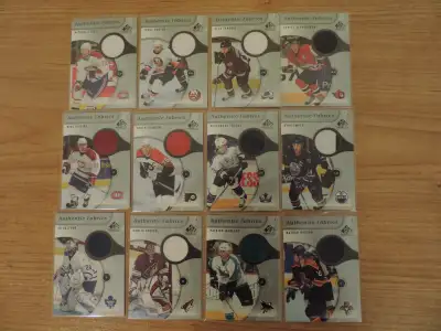 2005-06 SP Game Used Authentic Jersey Hockey Cards - 12 Total (Players include Michael Ryder, Trent...