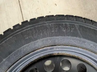 Goodyear Winter Command tires on steel rims. Tires: 215/65R17 Steel Rims, Bolt Pattern: 5x112mm (off...