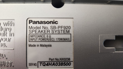 The Panasonic SB-PF920, View more
