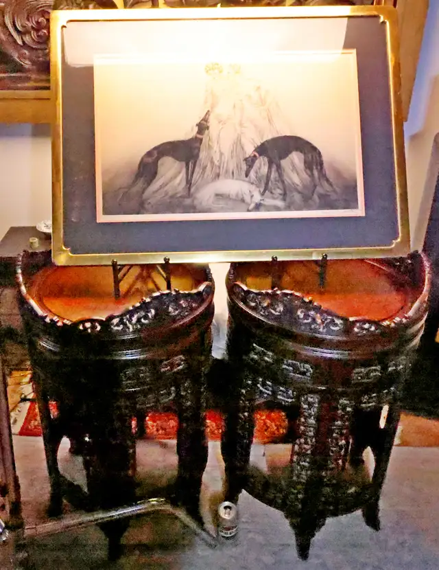 1930 Louis Icart 34.5" X  25" Print c/w Orig Gold Bakelite Frame in Arts & Collectibles in City of Halifax - Image 4