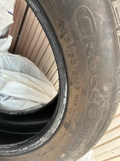 4x Continental CrossContac 235 55 19 Tires off a 2025 Chev Equinox. Less than 1800km on tires. Tires...