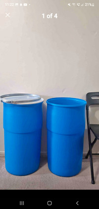 Food Grade Plastic Barrels great for Storage