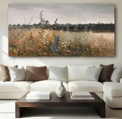 Meadow Scene Ready to hang Artwork, View more