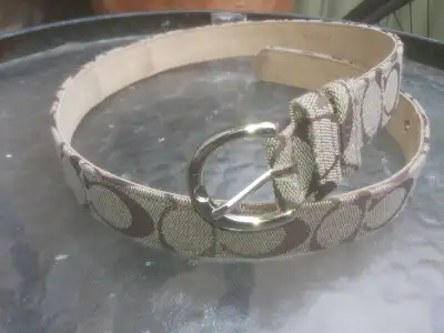 Coach   Leather And Canvas Belt New  Made In USA, View more