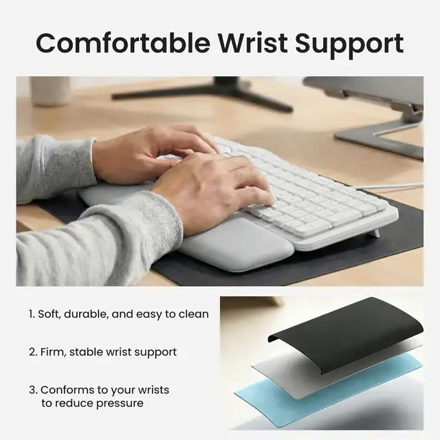 Nulea HA398 Ergonomic Split Wired Keyboard Palm Rest Full Size585103436070277129