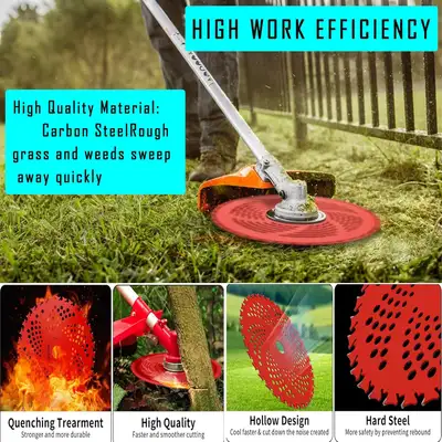 9" x 36 Teeth Carbide Tipped Brush Cutter Blades,Saw Blade for Weedeater, Weed Wacker Blade for Stih...