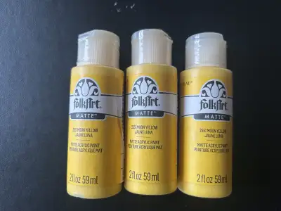 Brand New FolkArt Moon Yellow Acrylic Paint 3pk, View more