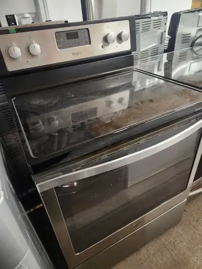 GE Stainless steel, ceramic top self cleaning electric stove , View more