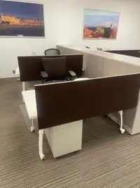 ALL STEEL DESKS WITH MOBILE FILE AND CHAIR