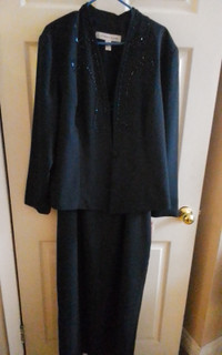 WOMAN'S SZ 16/18 EVENING DRESS JACKET -NAVY BLUE -Alfred Sung