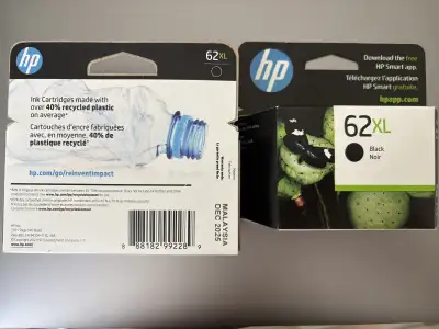 Brand new HP 62XL black ink, View more