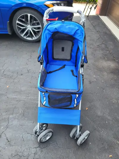 PawHut 4 Wheel Pet Stroller Pet Walker Sunshade Canopy Folding W, View more