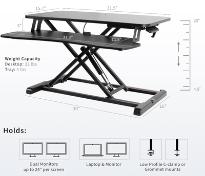 Monitor & Laptop Workstation, Standing Desk - Moving Sale, View more
