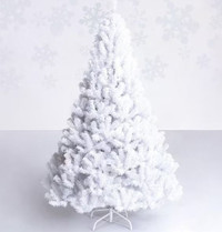 8Ft Artificial PVC Christmas Tree with Stand White