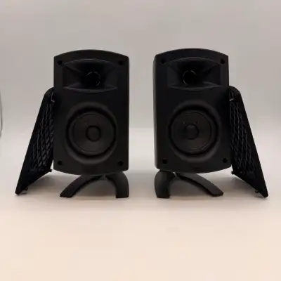 Klipsch ProMedia 2.1 THX satellite speaker pair in excellent working condition. Both speakers have b...