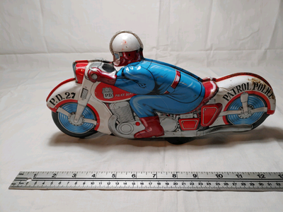 Antique Japanese Tin Motorcycle Toy, View more