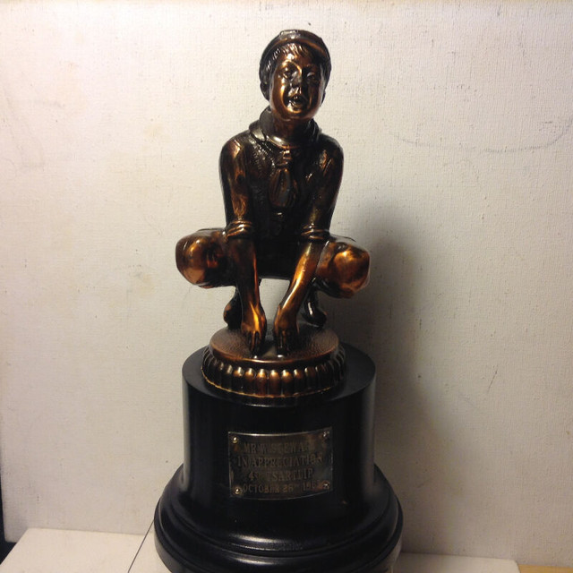 VTG TROPHY BOY SCOUT FIGURE in Arts & Collectibles in Vancouver