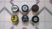 Special hockey pucks for collecting $10 each.