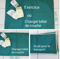 Tapis en vinyle pour Exercice où pour changer bébé de couche.