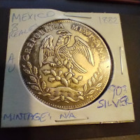 1882 Mexico 8 Reales Silver Coin