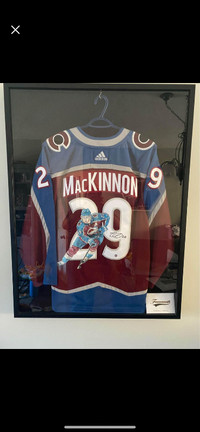 Nathan Mackinnon 1/1 signed hand painted jersey by Canadian