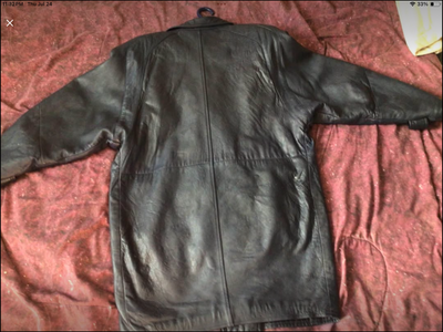 Ladies Retro Danier Lambskin Leather Satin Lined Double Breasted, View more