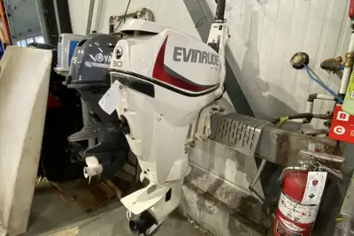 2014 Evinrude 30 h.p. outboard. Hand tiller, pull start with about 420 hours. Excellent condition. M...