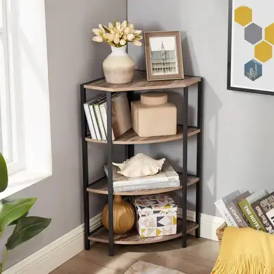 Bookshelf Storage Shelves Shelf Organize， Corner Open Shelf, Boo, View more