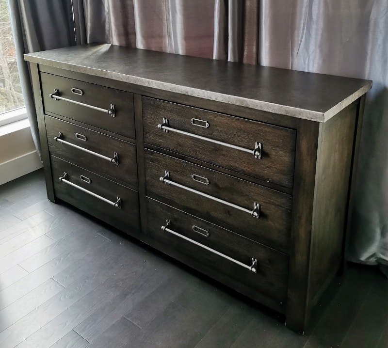 Commode 6 tiroirs de type industriel / industrial style dresser