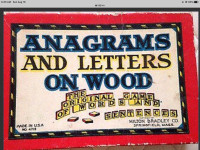 Milton Bradley Anagrams & Letters game -1930's