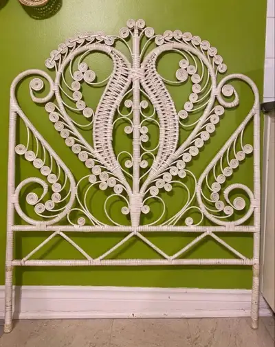 Vintage rattan headboard, View more