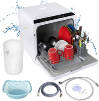 Portable Countertop Dishwasher with Built-In Water Tank