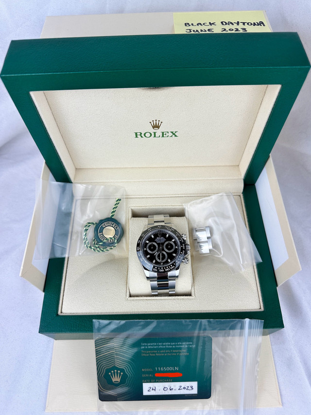 Rolex 116500LN 2023 Mint condition Full set -WT dans Bijoux et montres  à Longueuil/Rive Sud
