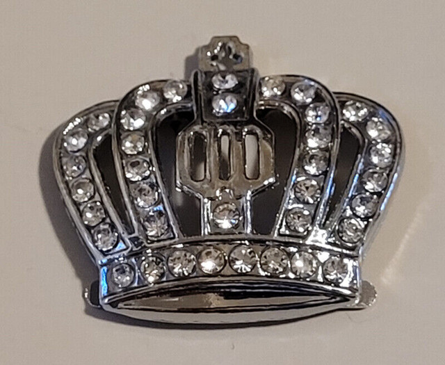 Vintage Crown Pin Accented with Crystal Clear Rhinestones in Arts & Collectibles in Oshawa / Durham Region