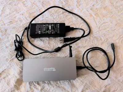 Plugable USB-C Dual Monitor Docking Station, with 60W Charging, View more